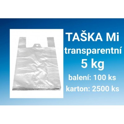 TAŠKA Mi 5kg transparentní /100ks