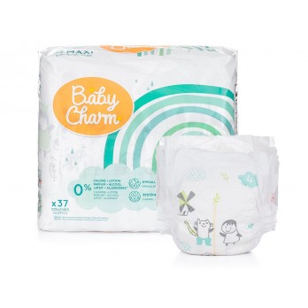 PLENKY Babby Charm Super Dry Flex - vel. 4 Maxi, 9 -14 kg, 37 ks